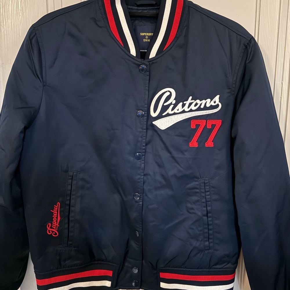 Superdry Navy Jacket with Red and White Details